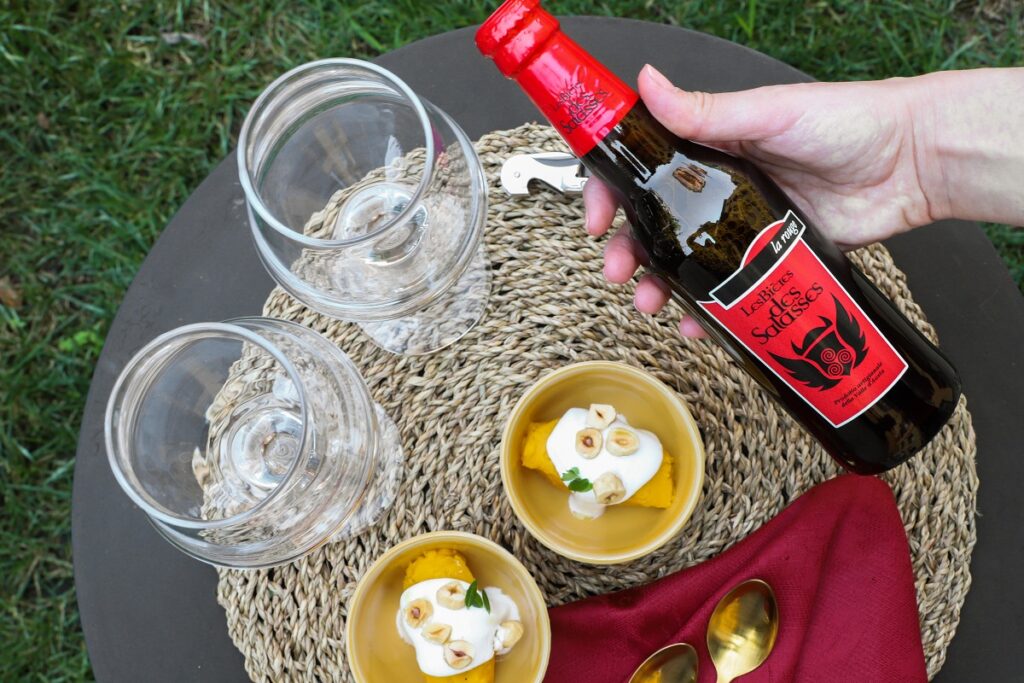 birra La Rouge - Zucca e mousse di capra