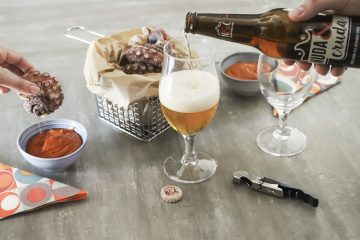 polpo fritto e birra salento nuda e cruda