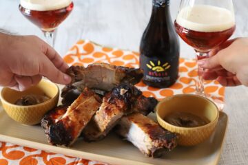 birra beggia e ribs di maiale