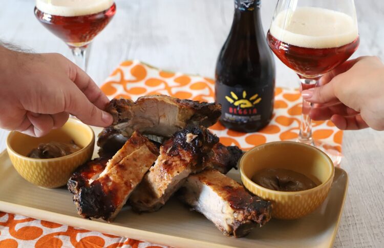 birra beggia e ribs di maiale