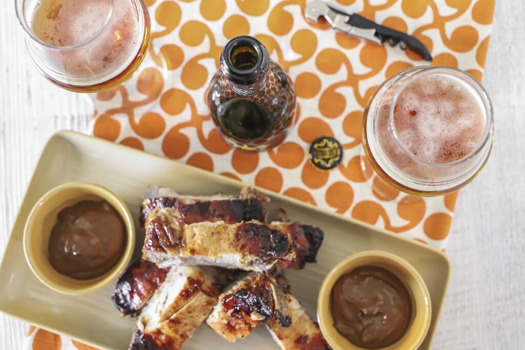 ribs di maiale e birra