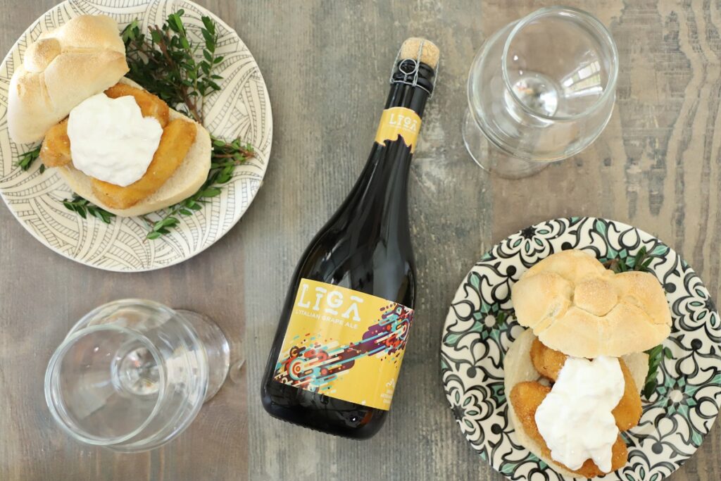 Liga chiara - Micchetta con baccalà fritto