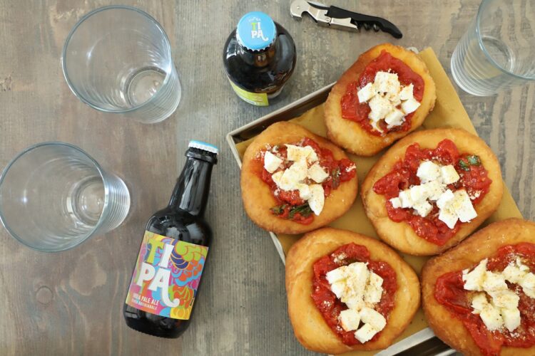 birra artigianale e pizza fritta