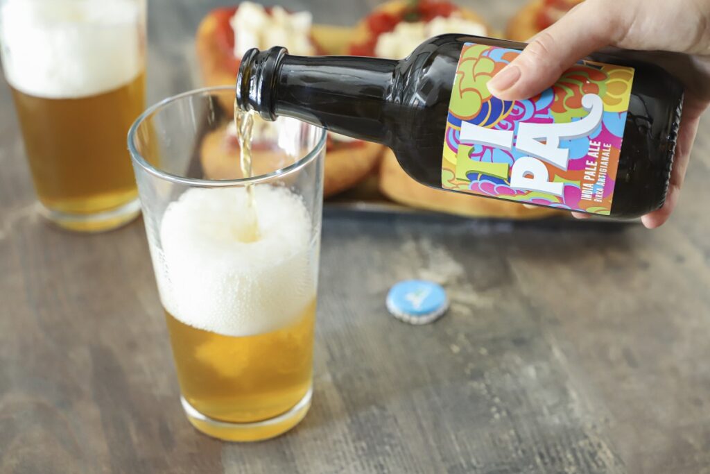 birra e pizza fritta