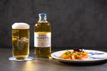 Moretti filtrata a freddo - insalata di gamberi