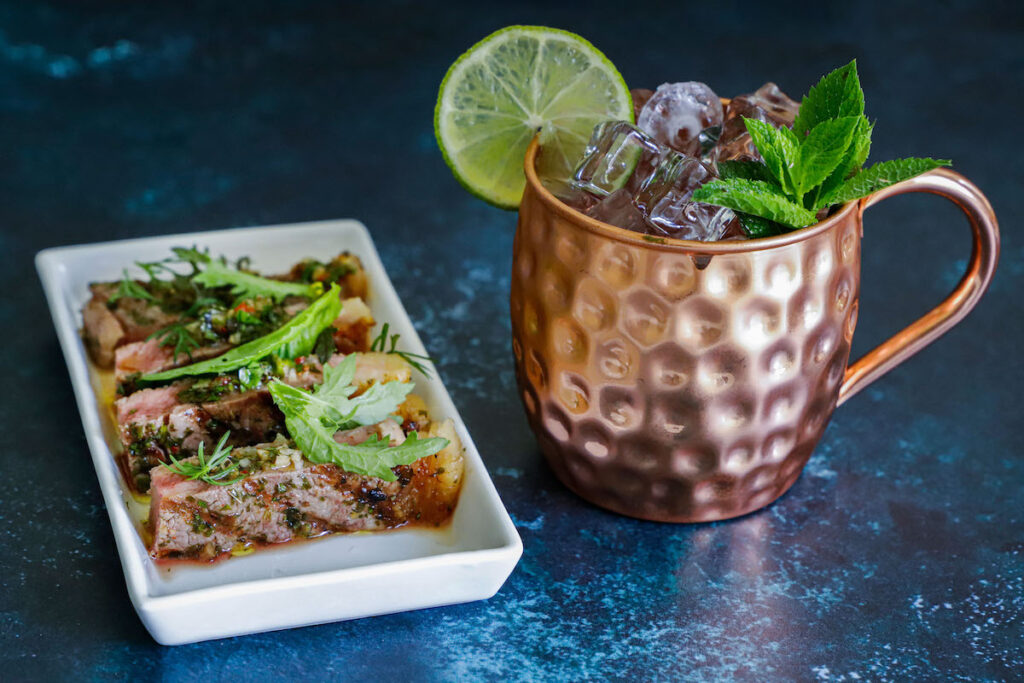 Moscow mule e angus alla brace