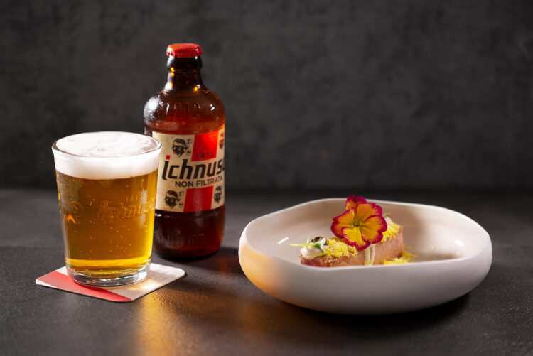 birra Ichnusa non filtrata e Tonno scottato