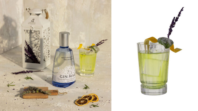 basil lavender cocktail con gin mare per la festa della donna