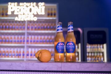 peroni nastro azzurro stile capri